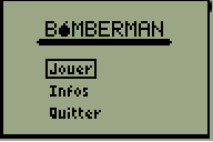 Bomberman - Menu